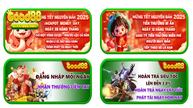 Khuyến mãi Good88 ngày càng hấp dẫn