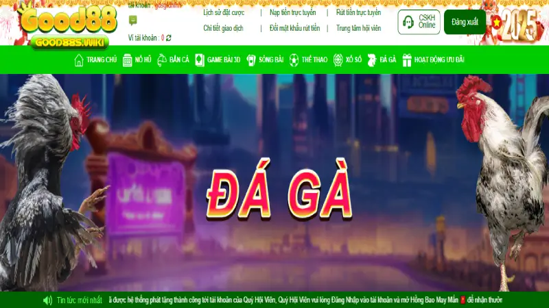 Tìm hiểu sảnh đá gà Good88
